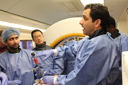 Dr. Michael Virk demonstrates spinal procedures