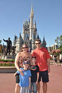 Sean Ries and family at Disney World, 2012