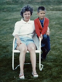 Dr. Stieg as a child with his mother