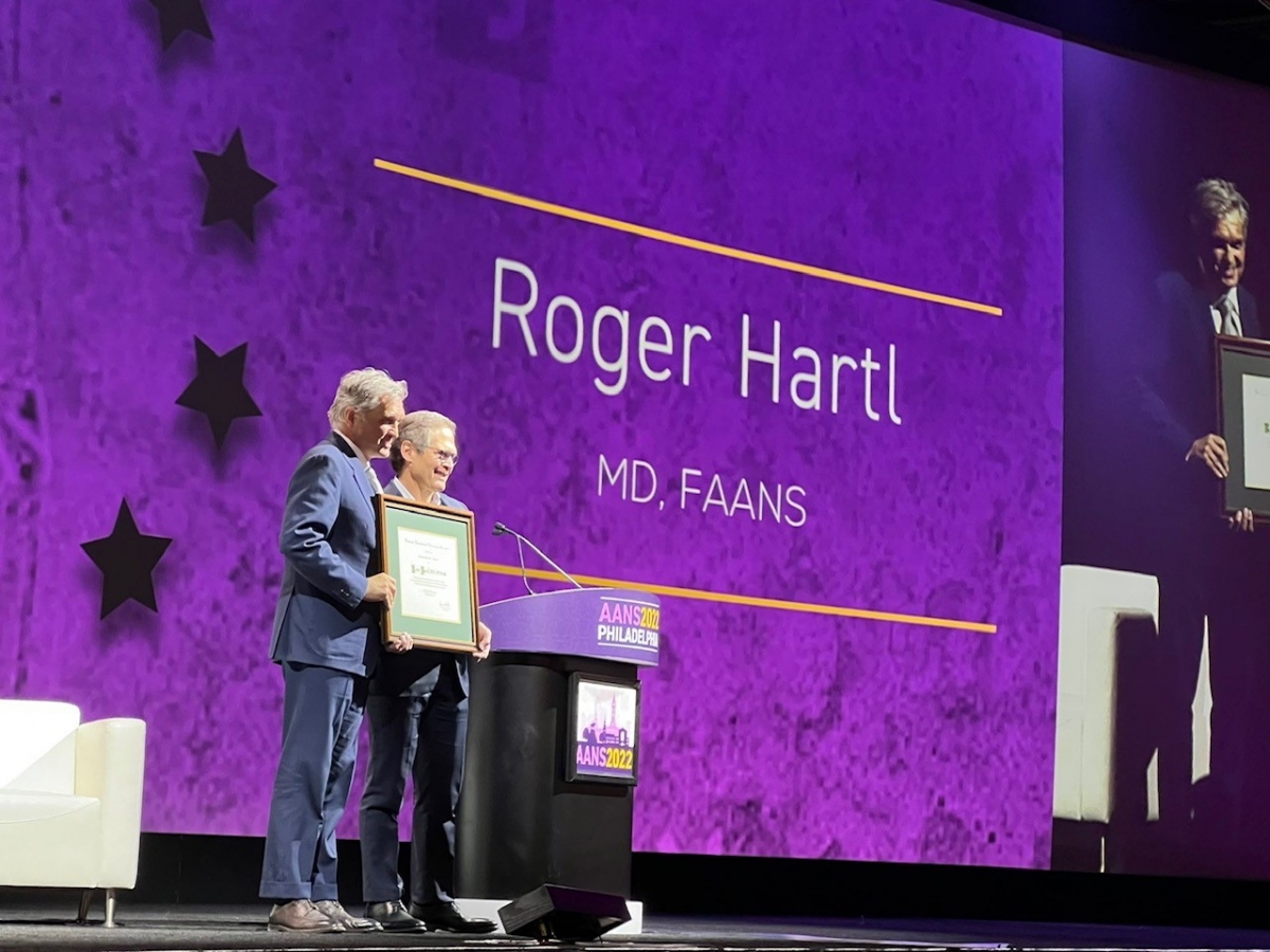 Dr Hartl, AANS humanitarian of the year for 2022