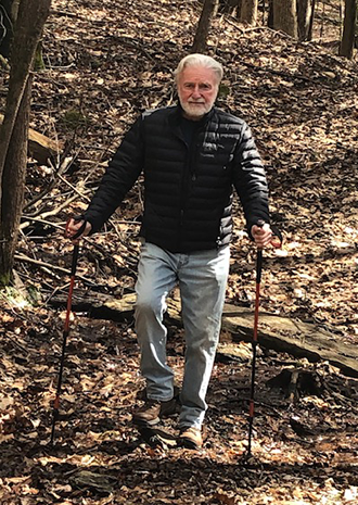 Geoffrey Donaldson hiking in the Berkshires