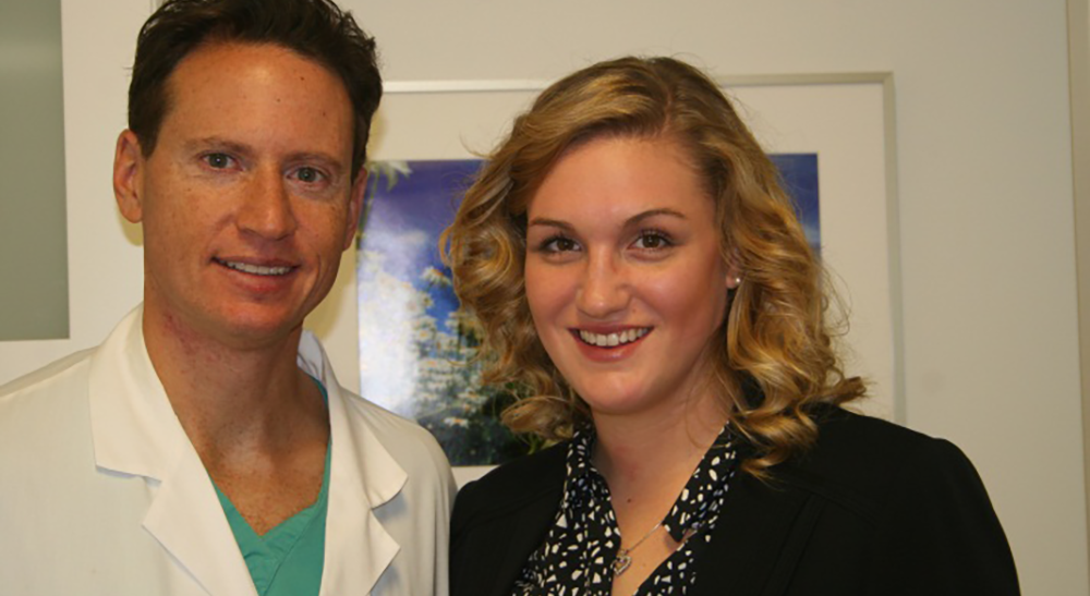 Amanda with Dr. Schwartz