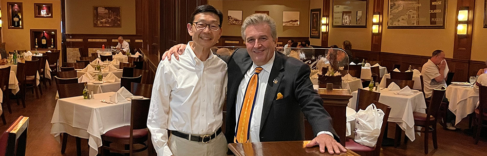 Dr. Park visited Joe at his restaurant, Il Bacco, in Queens