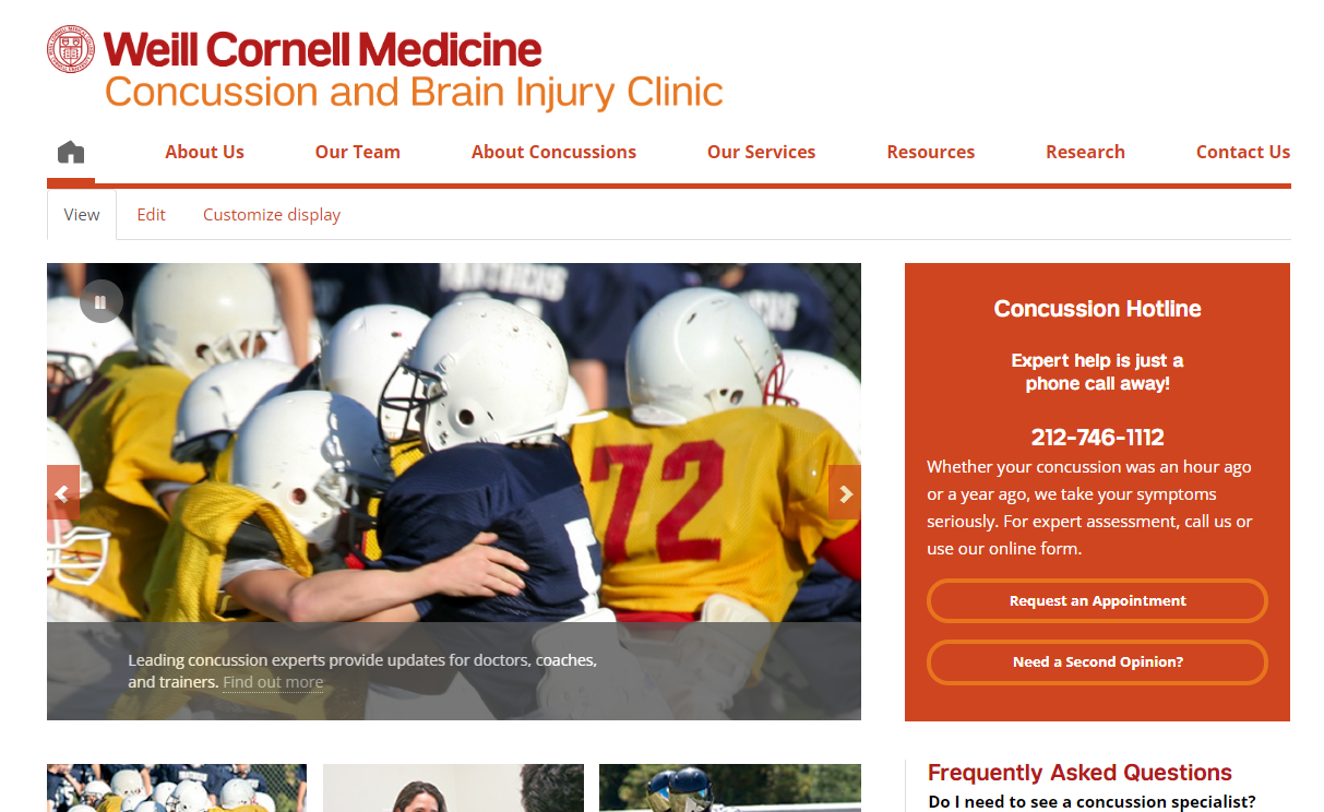 Weill Cornell Medicine Concussion and Brain Injury Clinic