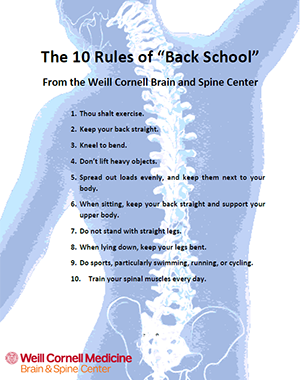10 Rules of Back School