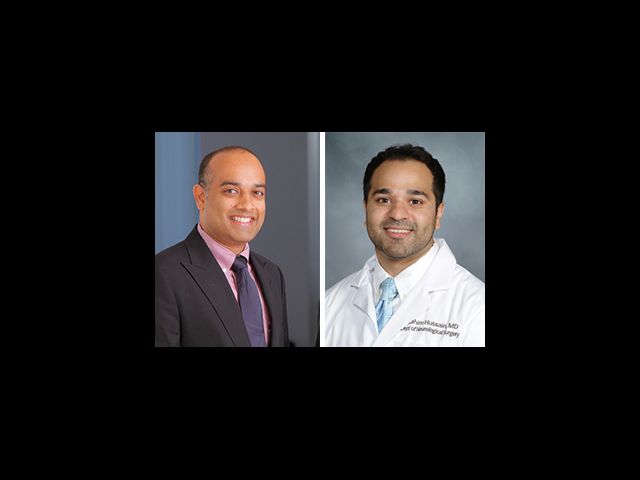 Drs. Rohan Ramakrishna and Ibrahim Hussain of the Weill Cornell Medicine Brain and Spine Center