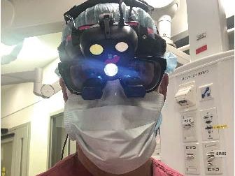 Dr. Schwartz with 5-ALA headlamp