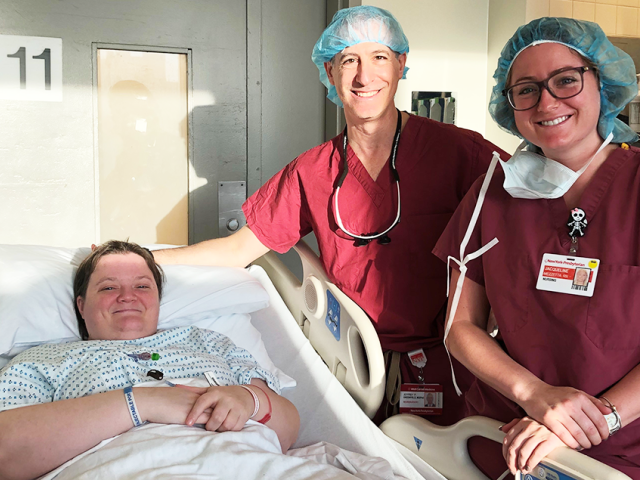 Amanda Wiggin with Dr. Greenfield