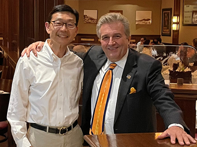 Dr. Park visited Joe at his restaurant, Il Bacco, in Queens