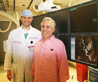 Dr. Jared Knopman and his patient Alain Suissa Dr. Jared Knopman and his patient Alain Suissa