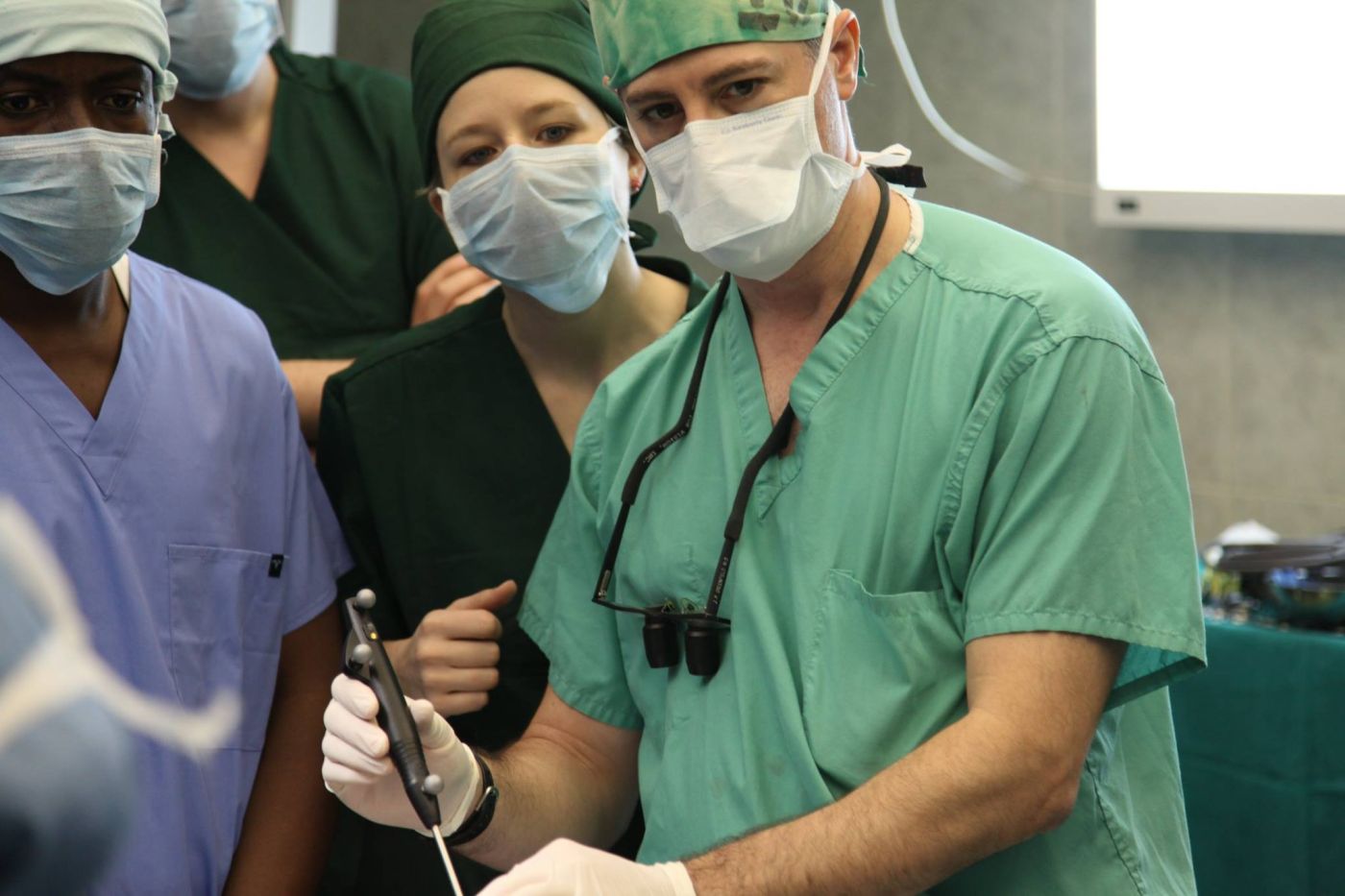 Dr. Greenfield in surgery, Tanzania 2014