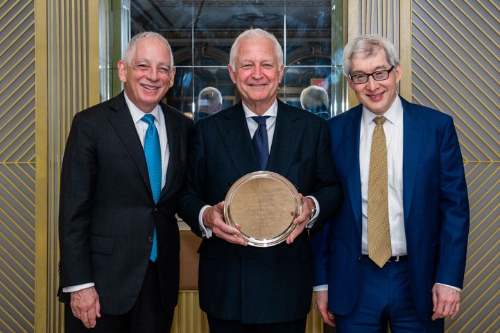 NYP CEO Steven Corwin, Dr. Stieg, and WCM Interim Dean Dr. Francis Lee