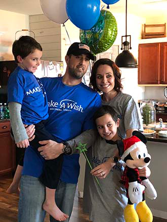 Caleb Pecoraro and his family Caleb Pecoraro and his family