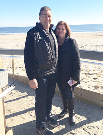Kathy Zaccaria is back to taking walks on the beach again with her husband